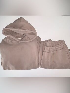 Comfrt Hoodie & Jogger Set Taupe XL Matching Sweat Set Lounge